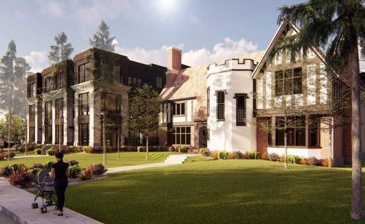 Architectural renderings show a proposed development on the site of Regina’s Cook residence.