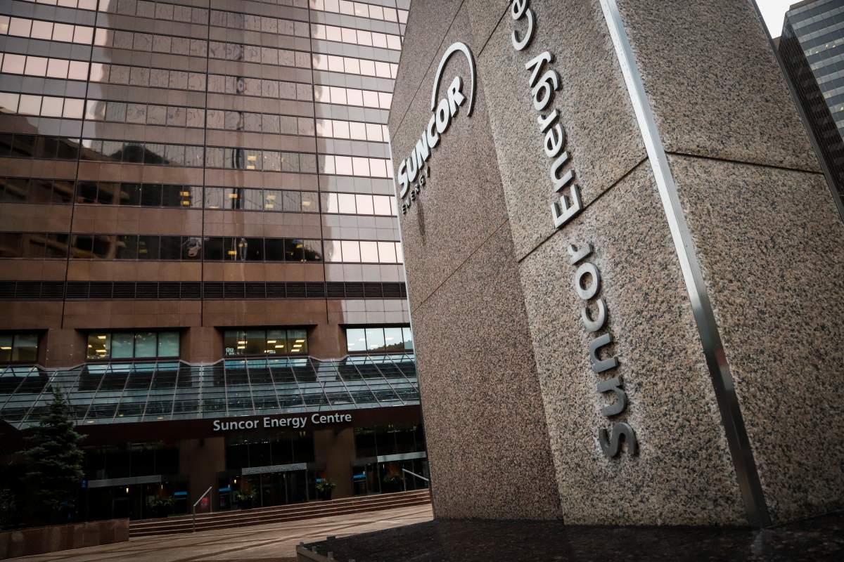 the Suncor Energy Centre in downtown Calgary, Alta., Wednesday, Dec. 9, 2020.