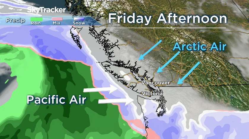 The Battle of two Air Masses on B.C.’s South Coast