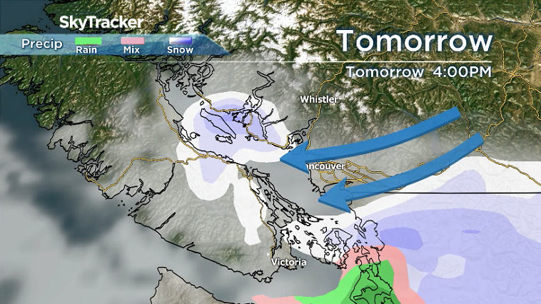 Strong outflow winds late Wednesday