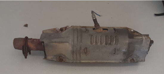 Winnipeg police say dozens of catalytic converters, like the one seen here, were stolen during the month of January alone.