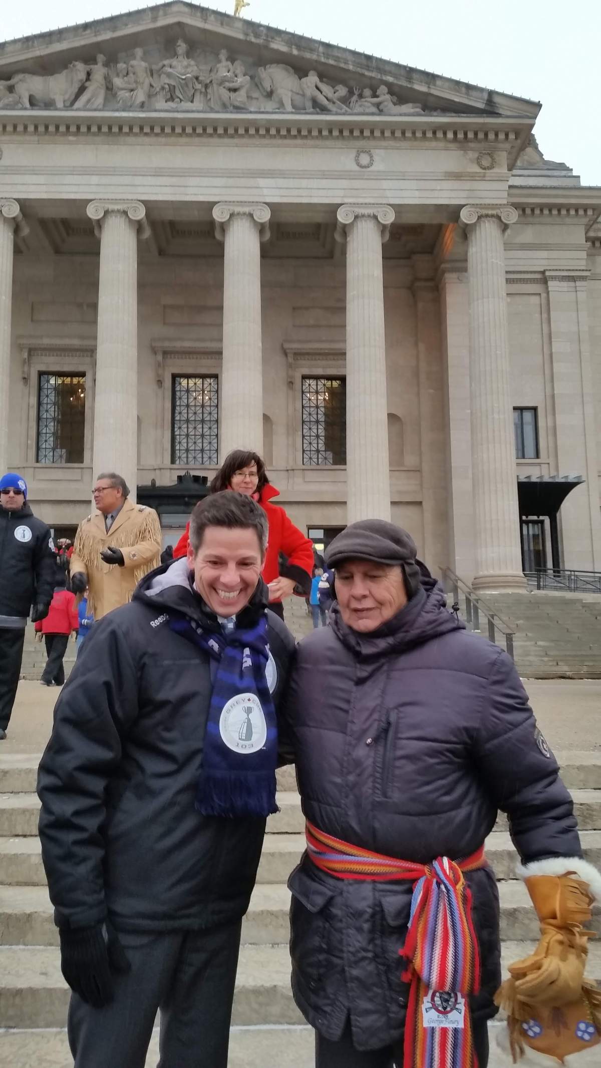 George Fleury pictured with Winnipeg mayor Brian Bowman.