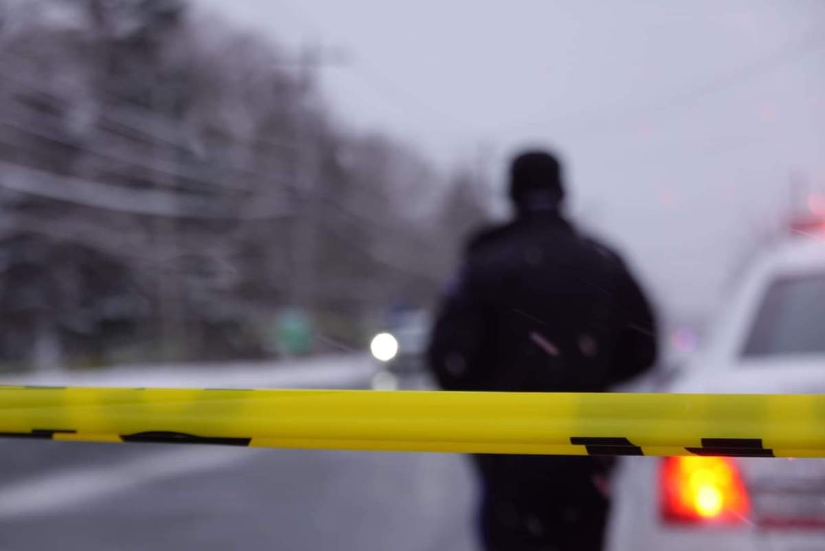 File - Crime scene tape is strung along Mount Edward Rd. in Dartmouth on Feb. 20, 2021. 
