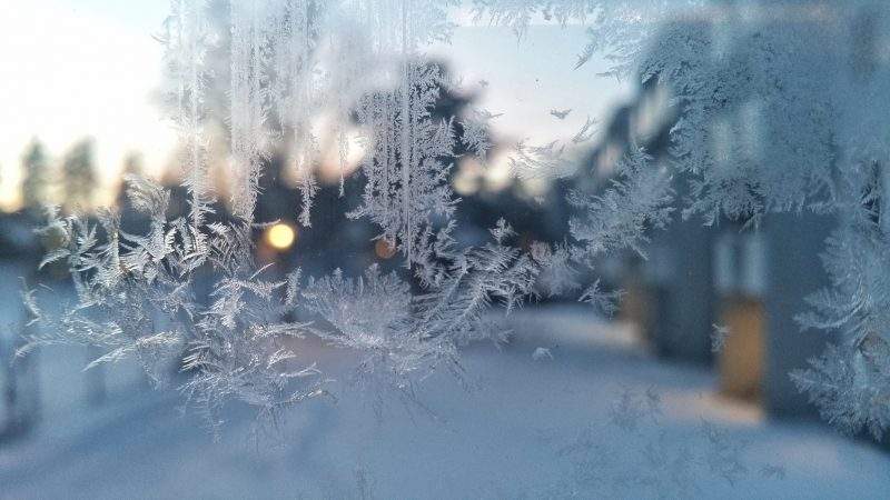 frost on window