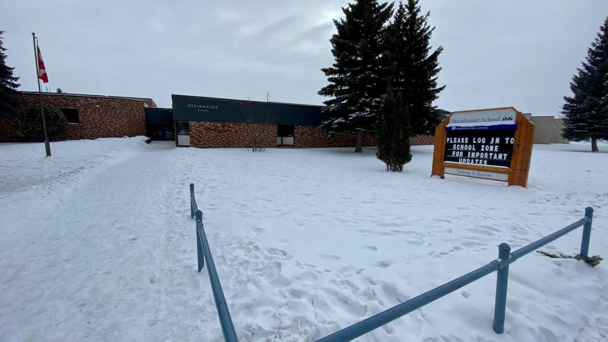 Steinhauer School at 10717 32a Ave in south Edmonton on Friday, Feb. 12, 2021.