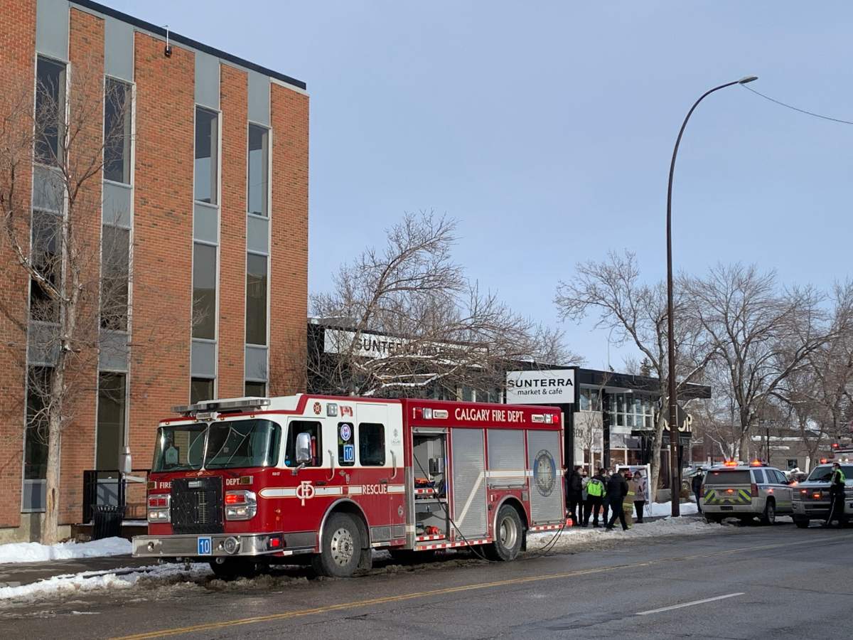 Fire crews on the scene of a CO leak at Sunterra Market in Kensington.