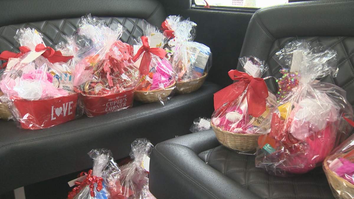Peekaboo Limo with the help of other community members delivered 65 gift baskets to Regina's Luther Special Care Home just in time for Valentine's Day. 