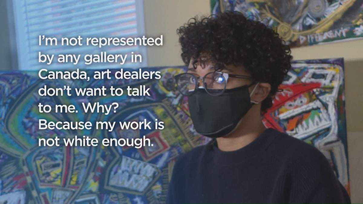 Toronto-based painter Micah Lindo believes nothing has changed for Black people in her industry since last year’s George Floyd movement.