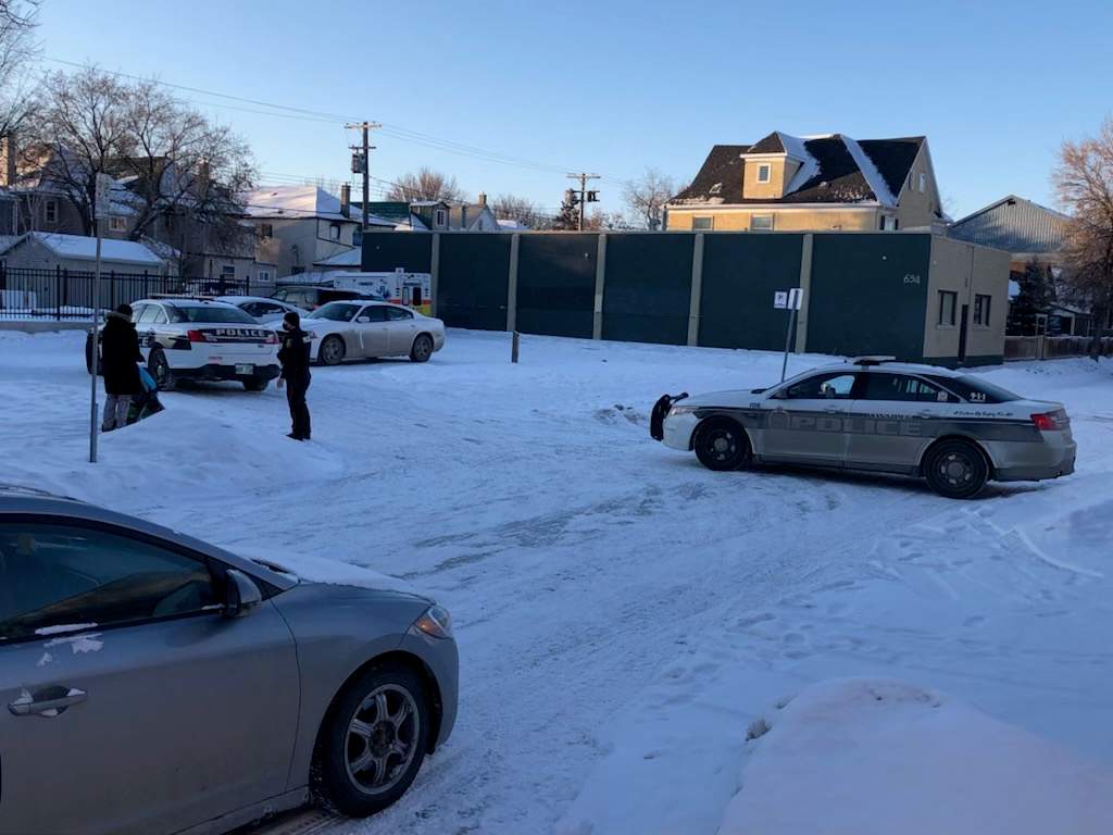 Police on scene in the 600 block of McGee Street Saturday executing a warrant.