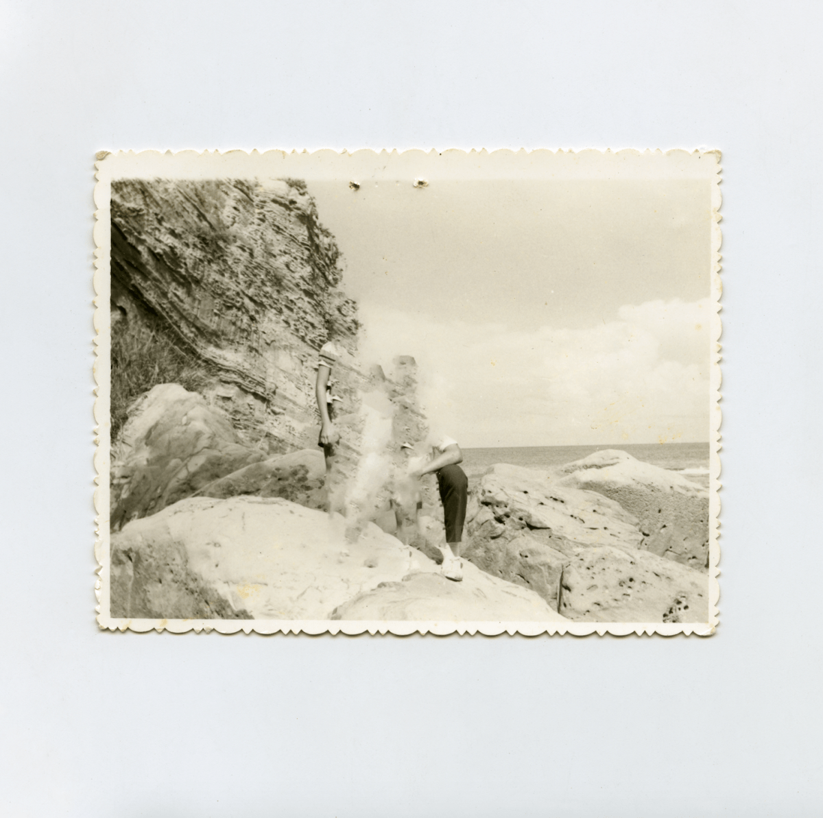Simon meshes older and newer photos to create photomontages as a way of connecting to her heritage.