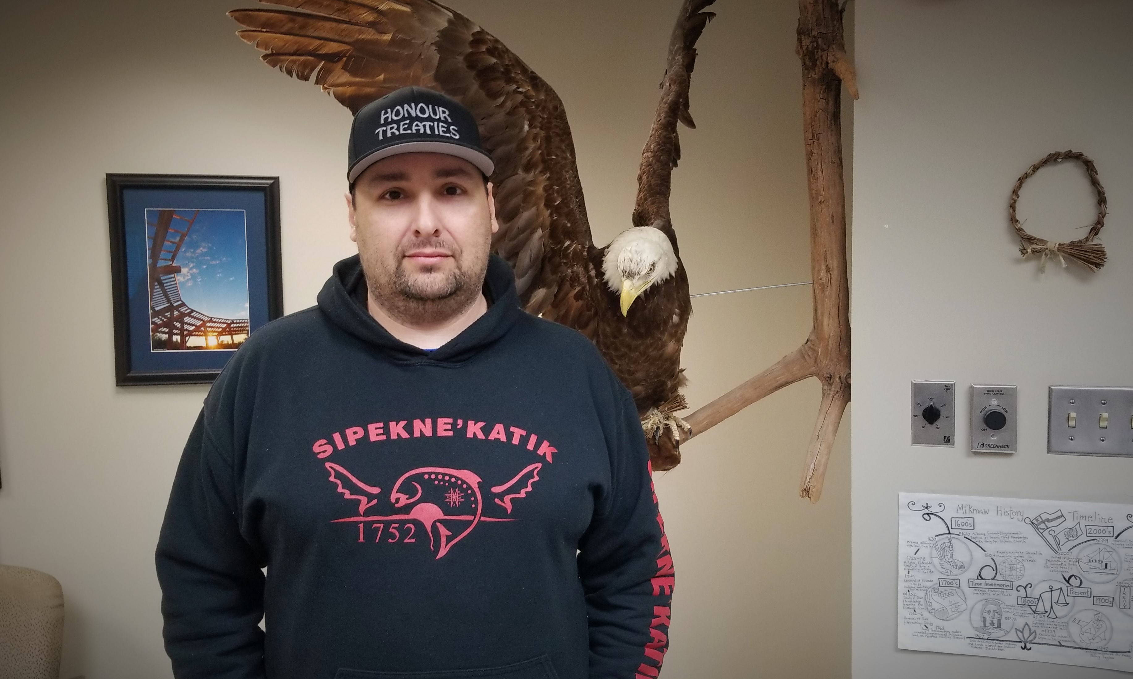Sipekne’katik Chief Michael Sack says he’s constantly trying to think of ways to stretch government money further for the benefit of his community. He’s seen here in Sipekne’katik First Nation, N.S., on Jan. 29, 2021.
