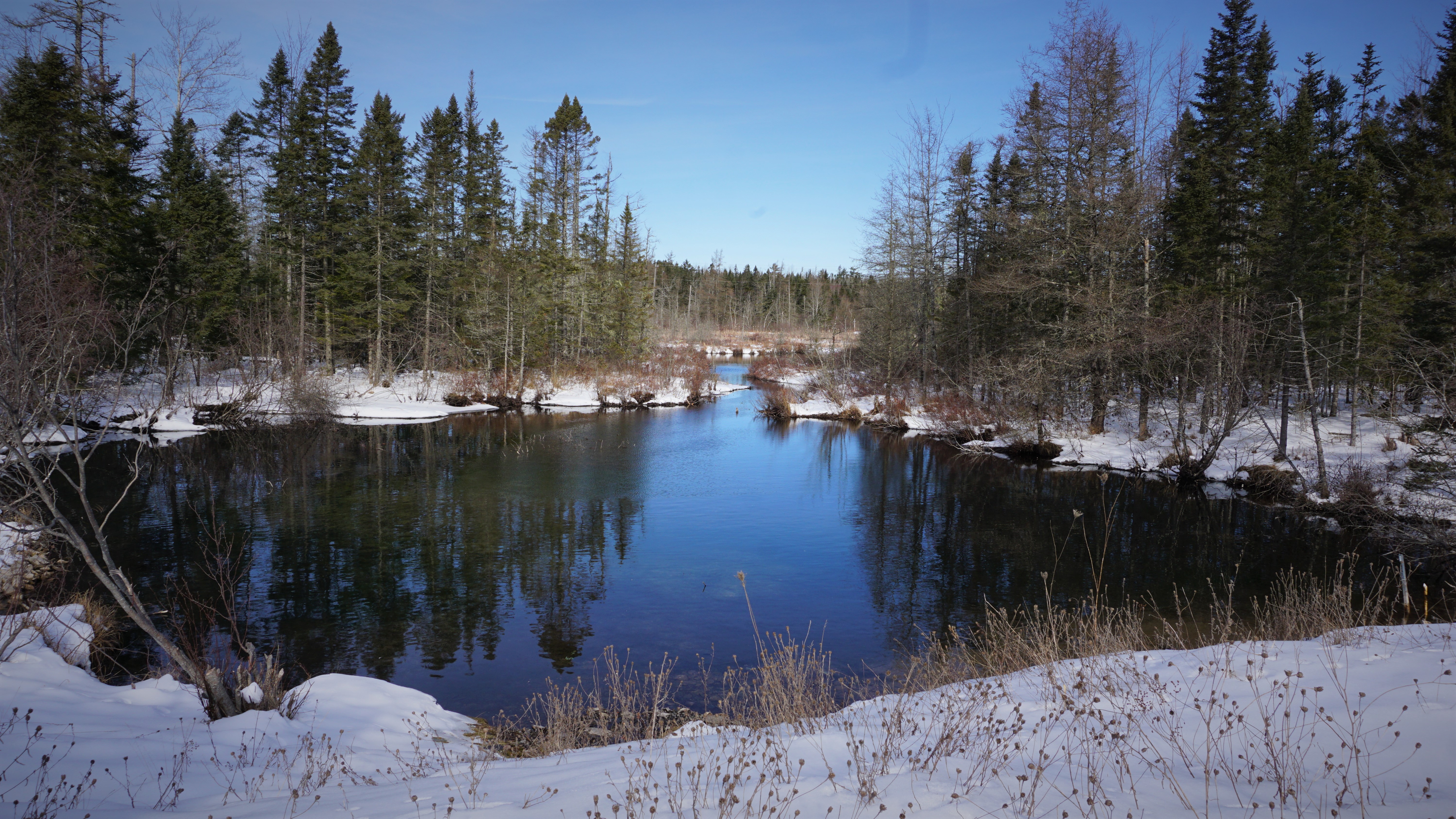 The Sipekne’katik First Nation’s water treatment plant, which draws from this water source near the community, was last upgraded in 2014. According to operations director Rhonda Knockwood, this body of water never freezes.