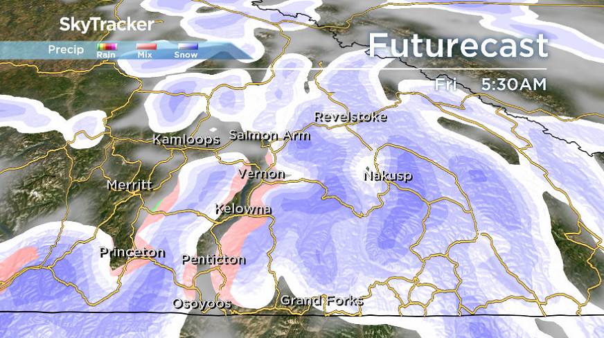The risk of mixed precipitation lingers into early Friday.