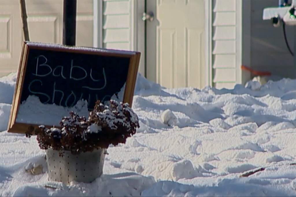 The site of a fatal cannon explosion during a baby shower is shown in this photo from Gaines Township, Mich.