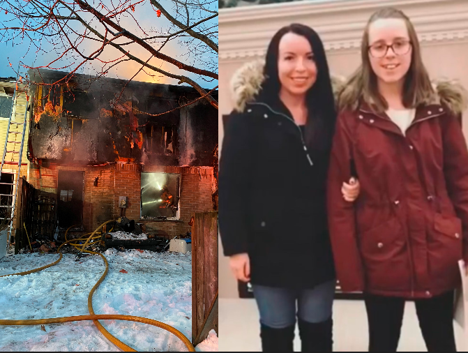 Maggie McPherson (left) and her 13-year-old daughter Mya (right). The family lived at 121 Bonaventure Drive, where a fire took place Saturday morning.