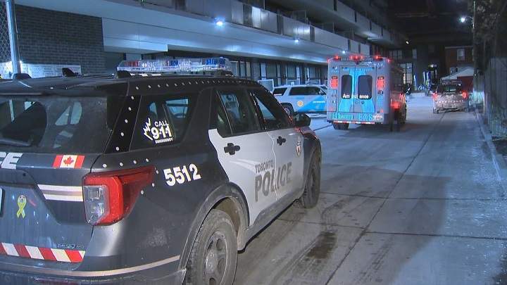 Police on scene near Danforth Avenue and Oak Park Avenue in Toronto.