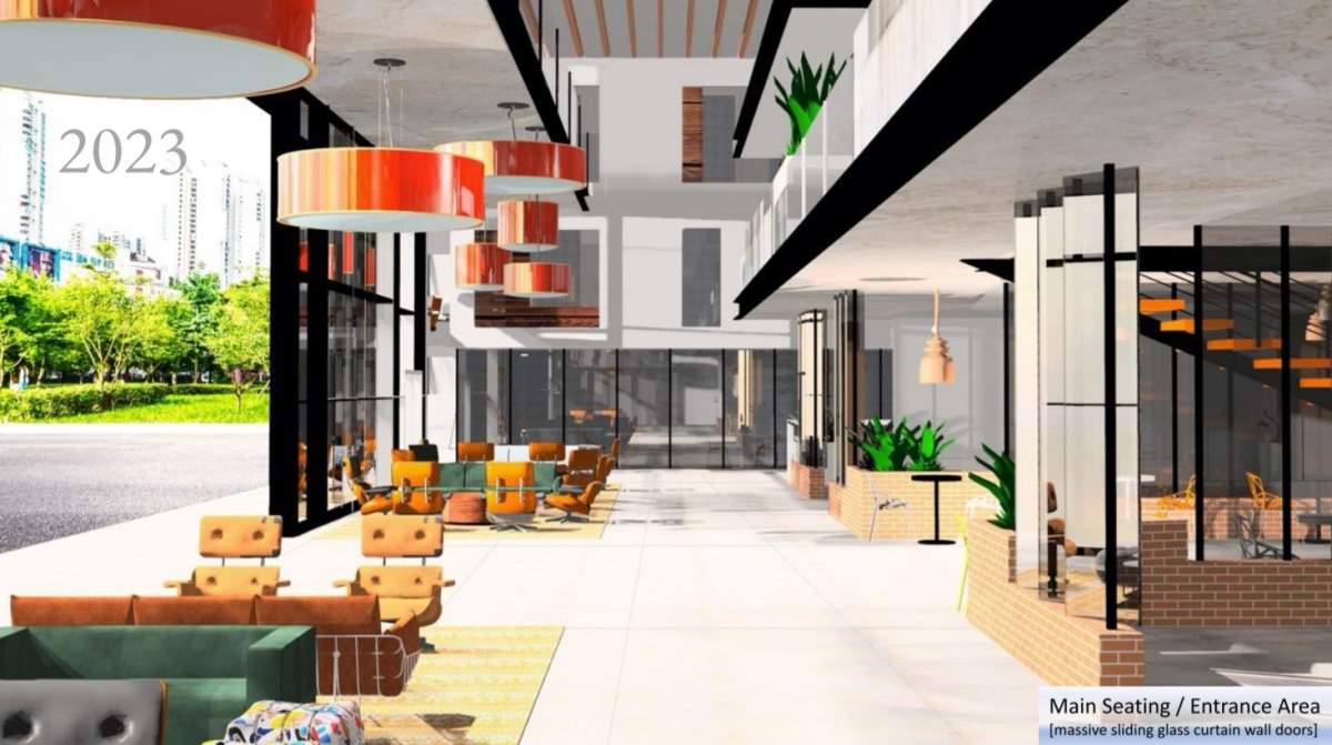 A rendering of what the historic Hangar 11 from the Second World War might look like if the city sells the building to a developer.