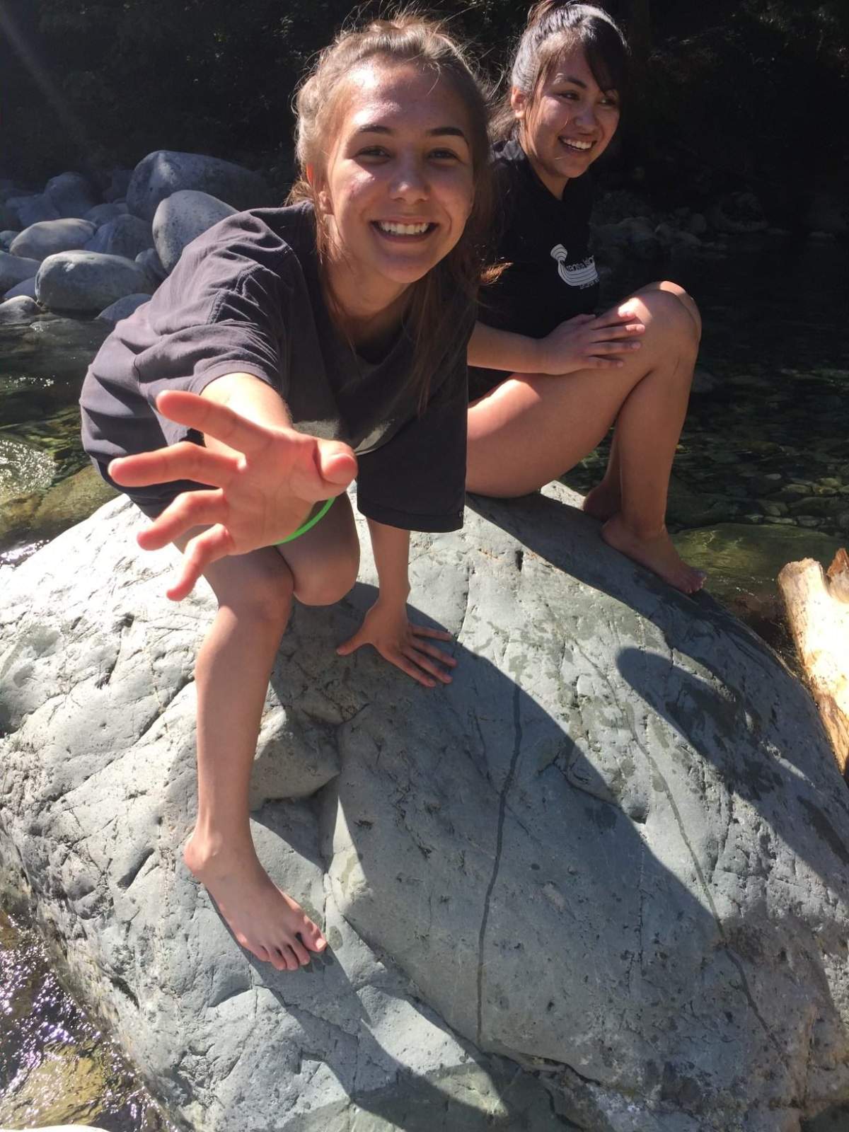 Rainbow Skye Bernard (left) and Aliyah Ramirez-Bernard in 2019.