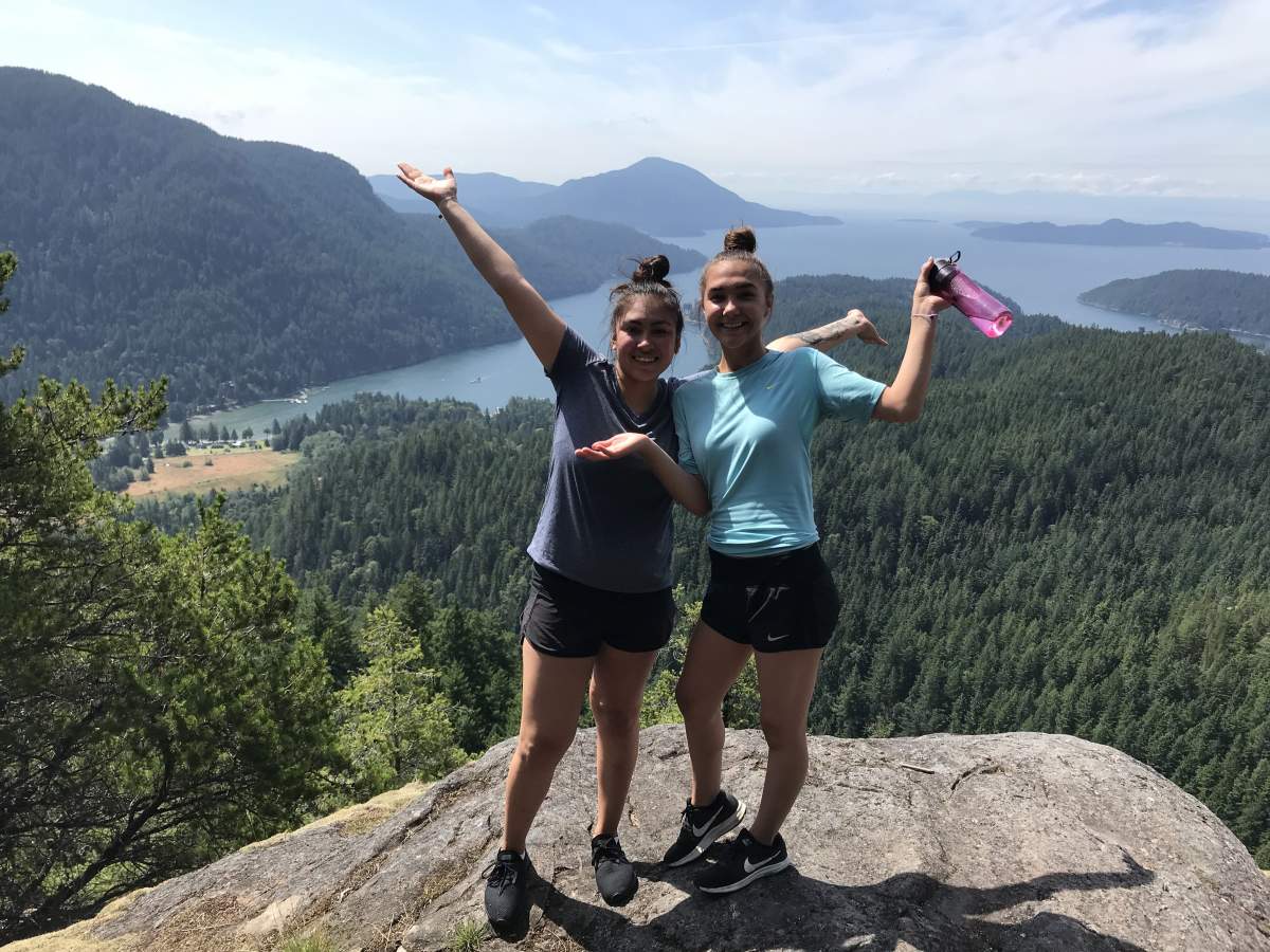 Rainbow Skye Bernard (right) and Aliyah Ramirez-Bernard in 2019.