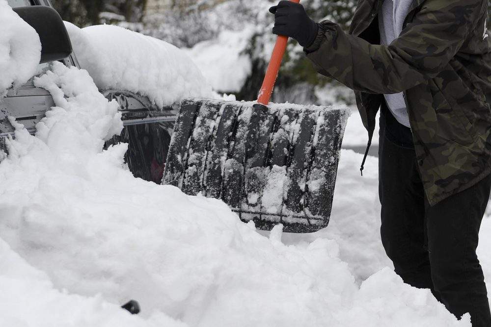 shovelling snow