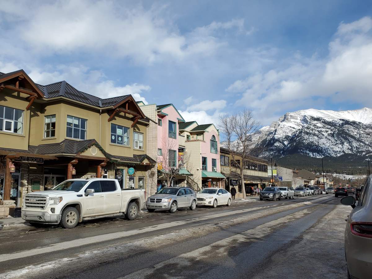 The town of Canmore, Alta., pictured on Feb. 25, 2021. The Alberta government is partnering with the Town of Canmore to develop and build more affordable housing units for residents in the Bow Valley.