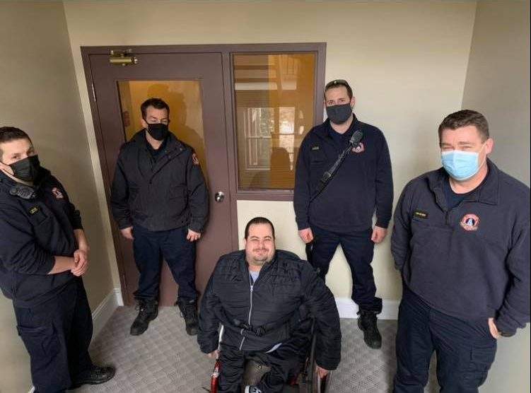 The only time Adam Denney was able to leave his apartment was last weekend with the help of his friends and a local fire department who carried him up and down the stairs. 