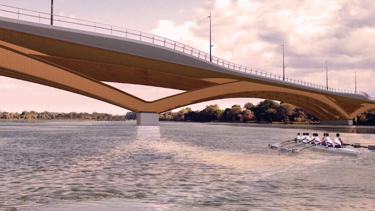 An artist drawing of the $180 million third bridge crossing, which is scheduled for completion by late 2022.