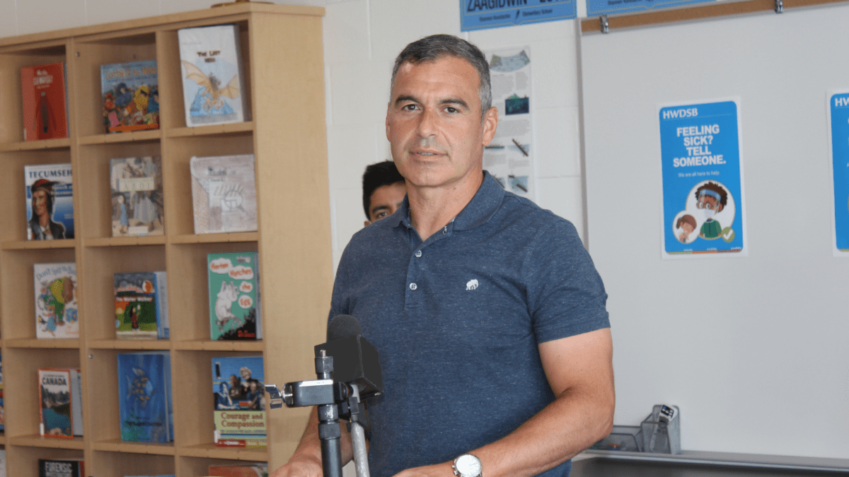 Hamilton Wentworth District School Board director Manny Figuiredo at Shannen Koostacin Elementary School on Aug. 25, 2020.