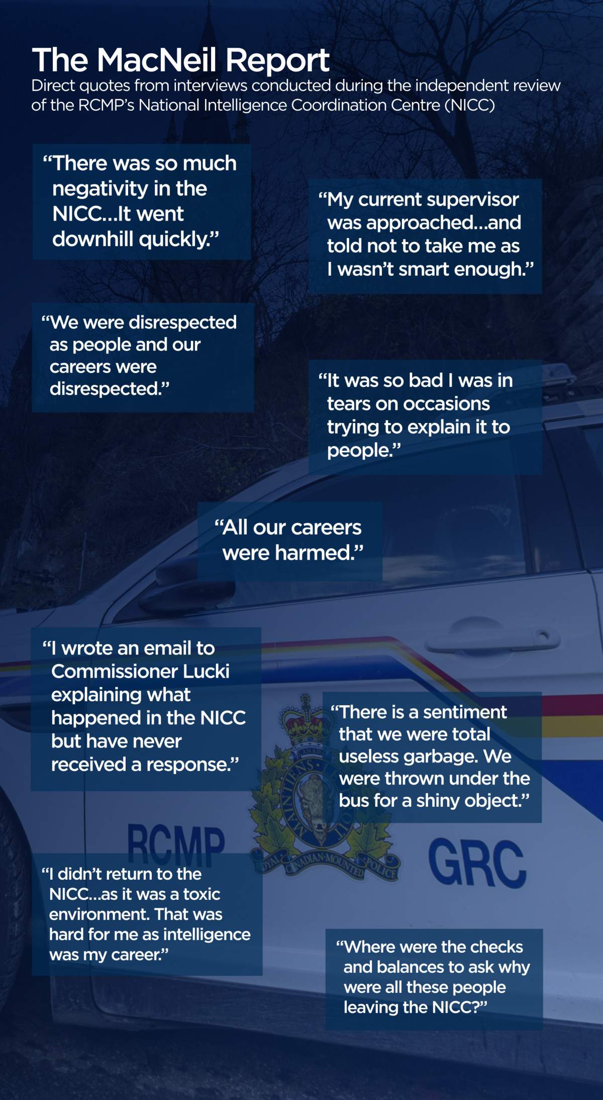 ‘We were ignored completely’: Review says RCMP leadership failed to act on harassment complaints - image