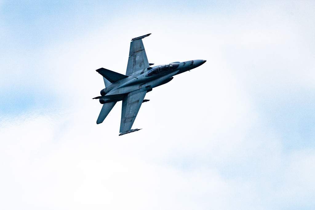 FILE - McDonnell Douglas CF-18 Hornet performing in Toronto, Sept. 2, 2019.