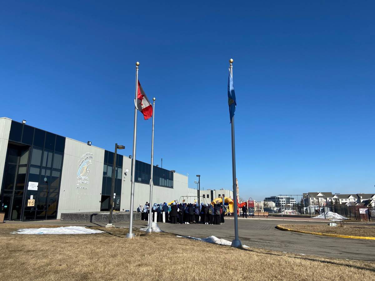 Calgary Islamic School Akram Jomaa Campus staged a walkout Tuesday to have their voiced heard about racism experienced at their school.