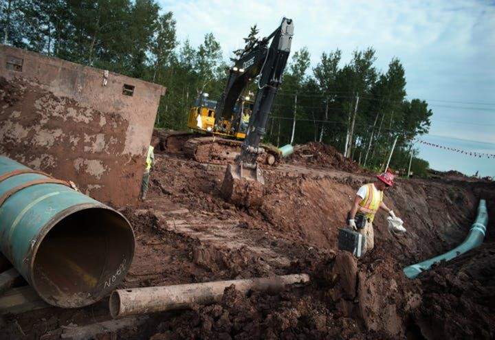 November 12, 2020, Superior, WI, USA: Two Minnesota regulators granted environmental permits for Enbridge's Line 3 oil pipeline across northern Minnesota, critical approvals needed for construction to begin soon on the controversial $2.6 billion project, on Thursday, Nov. 12, 2020. 