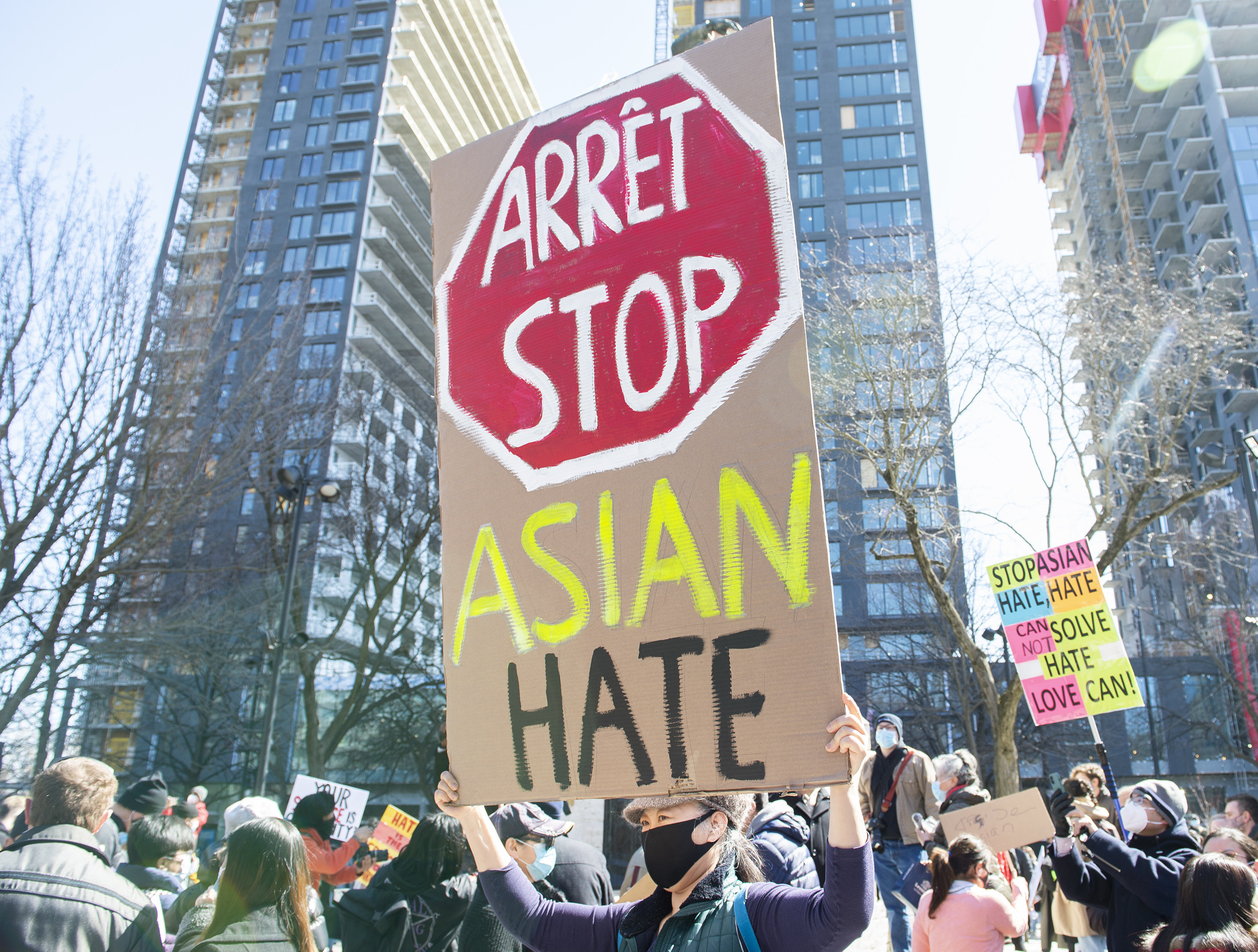 A recent report suggests that when compared to some other provinces, Quebec's increase in racially motivated police-reported hate crimes in 2020 is not as significant.  But  community organizations caution that the numbers don't tell the whole story and that there is still much more work to be done.  THE CANADIAN PRESS/Graham Hughes (File).
