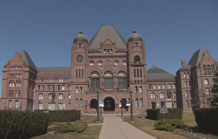 The exterior of Queen's Park in Toronto.