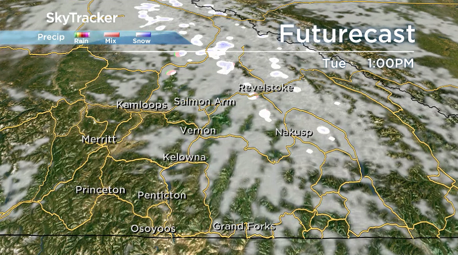 Skies start to clear after a mostly cloudy Tuesday morning.
