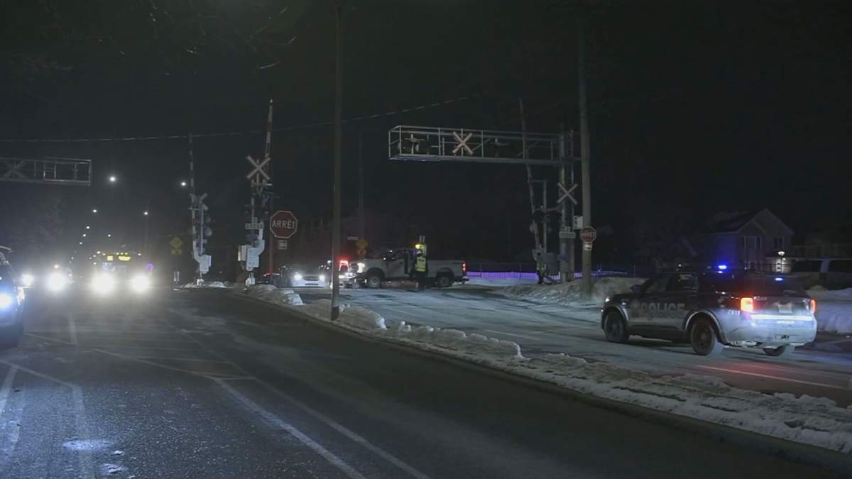 An 18-year-old walking his dog was struck and killed by a train in Pointe-au-Tremble. Thurs, March 04, 2021.
