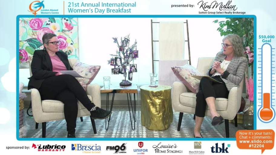 The London Abused Women's Centre's 21st Annual International Woman’s Day Breakfast was done virtually.