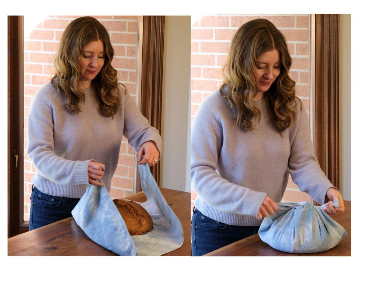 Anne Marie Matthews wraps homemade bread in linen, not plastic, before freezing.