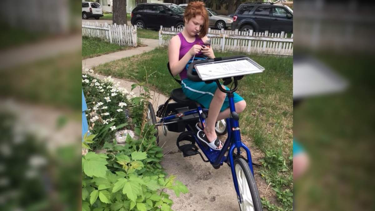 Tobi-Dawne Smith said her child's adaptive bike was stolen some time last week.