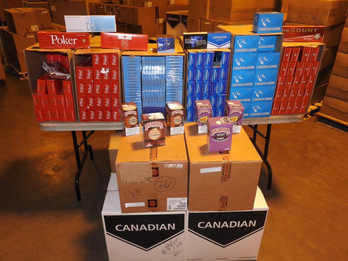 Alberta Gaming, Liquor & Cannabis says two men have been charged after it seized $2.3 million in contraband cigarettes and cigars.