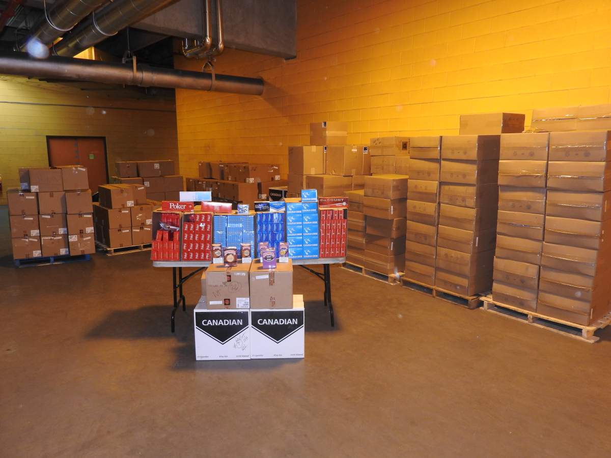 Alberta Gaming, Liquor & Cannabis says two men have been charged after it seized $2.3 million in contraband cigarettes and cigars.