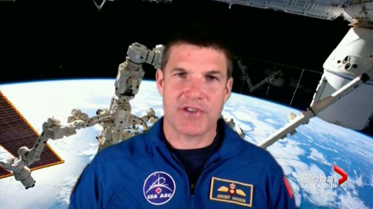 Canadian astronaut Jeremy Hansen visited some Saskatchewan students with a couple of virtual presentations included some Q&A.