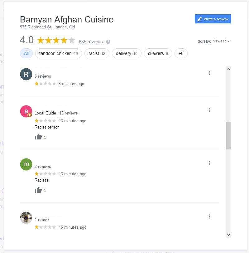 Reviews on Google posted after the video went up.