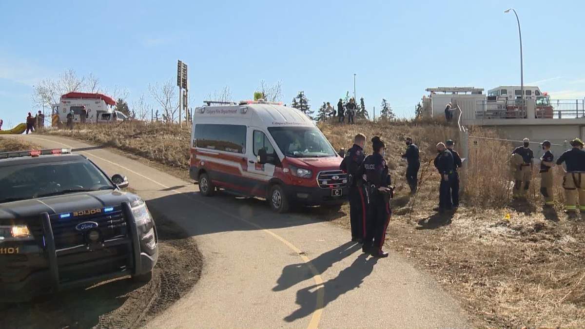 The Calgary Fire Department recovered two bodies from the Bow River on Sunday, March 14, 2021.