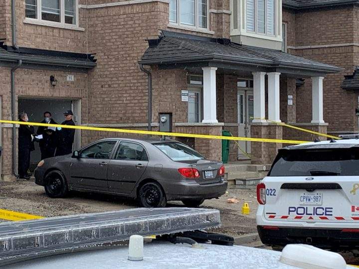 Peel police investigating the scene of a reported kidnapping in Brampton on Sunday.