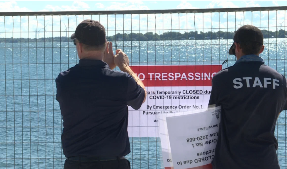 The beach areas are being shut down due to concerns over gatherings while COVID-19 cases rise across the city. 