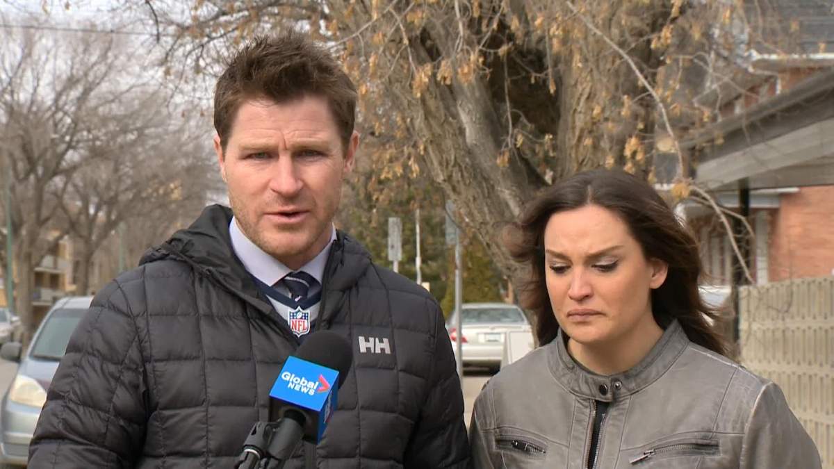 Joey MacDonald spoke about his son, Jaxon, outside Speers Funeral Chapel on Wednesday, March 24, 2021.