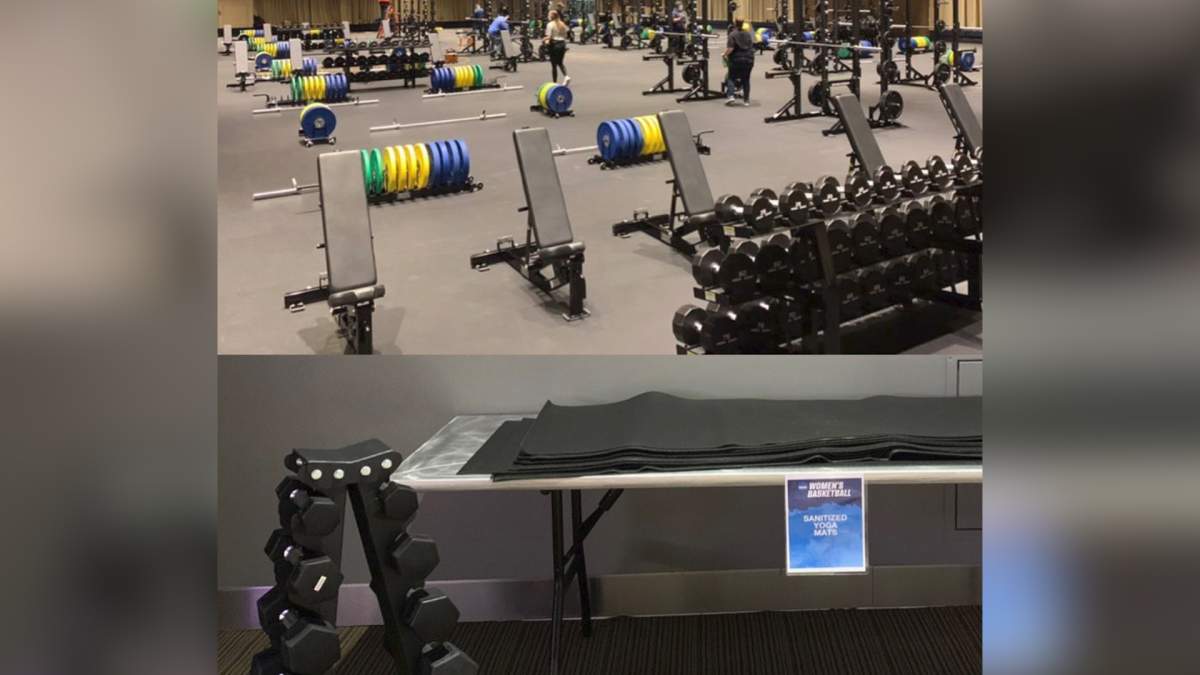 Men's and women's gyms at NCAA