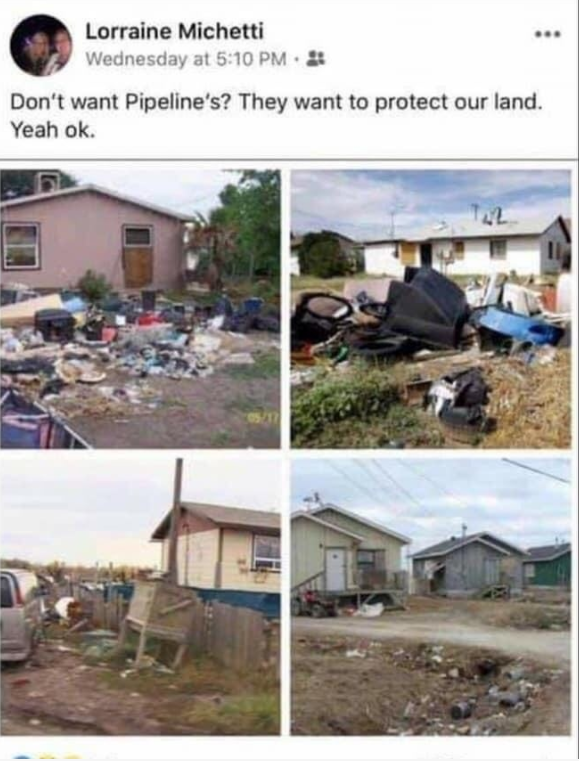 Pouce Coupe, B.C. mayor Lorraine Michetti was accused of anti-Indigenous racism after this Facebook post surfaced