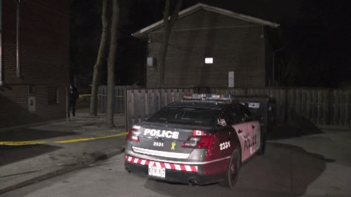 The scene of the shooting in the area of Scarlett Road and Scarlettwood Court on Wednesday.
